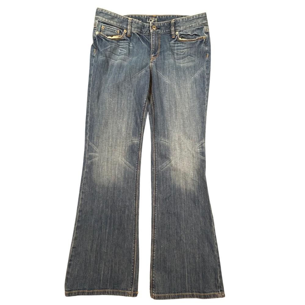 Ann Taylor LOFT Original Boot Cut Jeans‎ Womens 14 Medium Wash Wide Leg Y2k